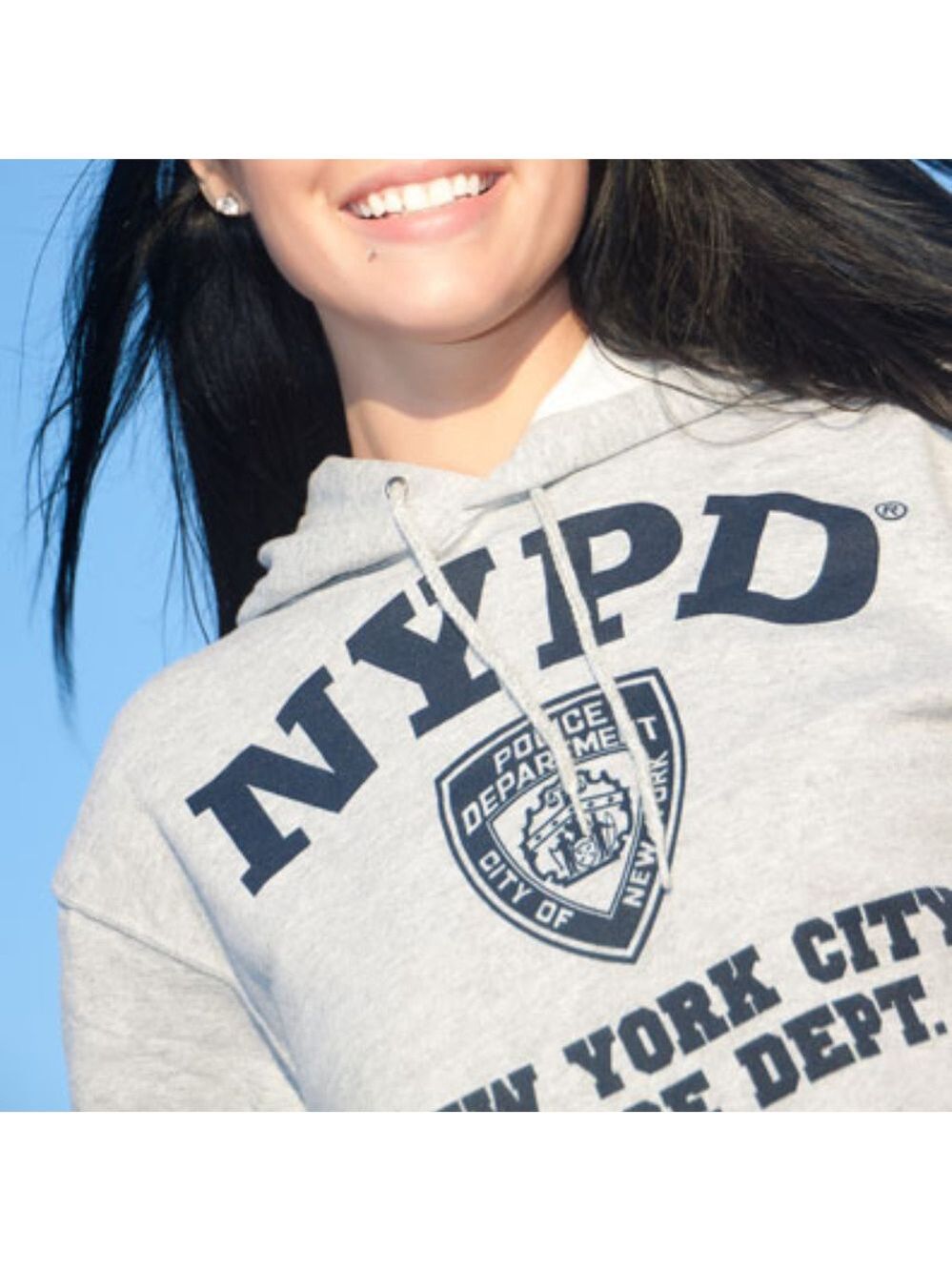 Gray NYPD Hooded Sweatshirt unisex hoodie NWT - Picture 3 of 6